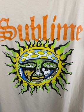 Sublime Graphic Short Sleeve Tee in Cream and Orange